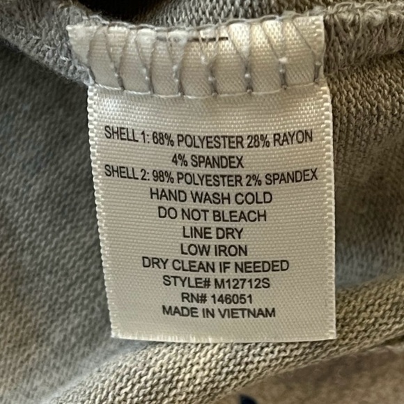 Faith and Joy LA Grey Long Sleeve Collared Vintage Knit Blouse Top size Large - Picture 4 of 4